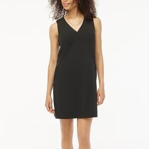 J.Crew Women's Sleeveless V-Neck Shift Dress Black Size 6 NWT